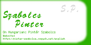 szabolcs pinter business card