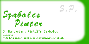 szabolcs pinter business card